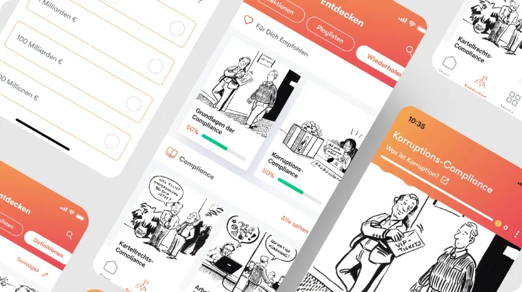 Beispiel eines Compliance-Moduls in der Jurafuchs-App
